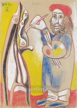 Famous Abstract Painting - Le peintre 1970 Cubists